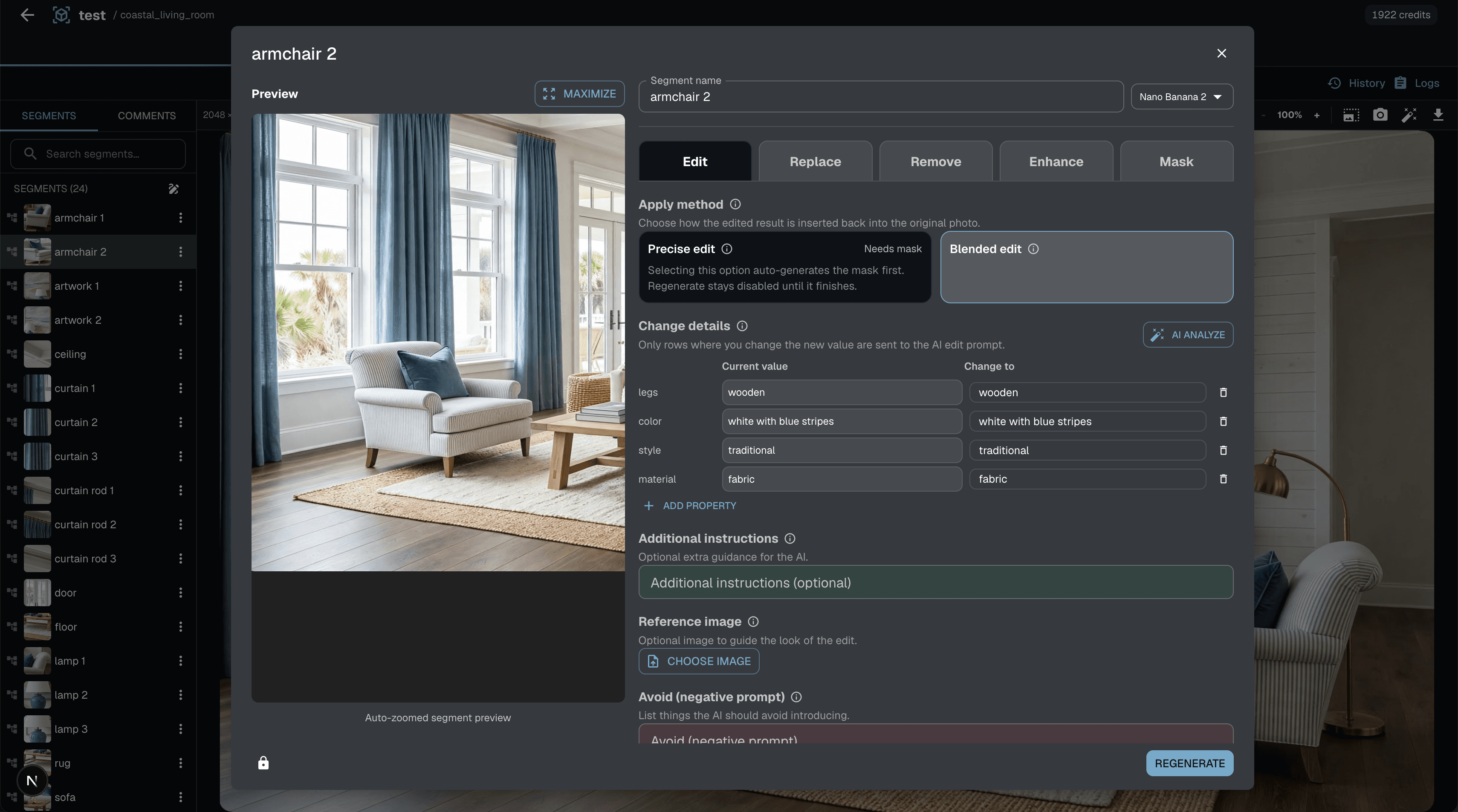 Rendit editor — precise selection and editing tools